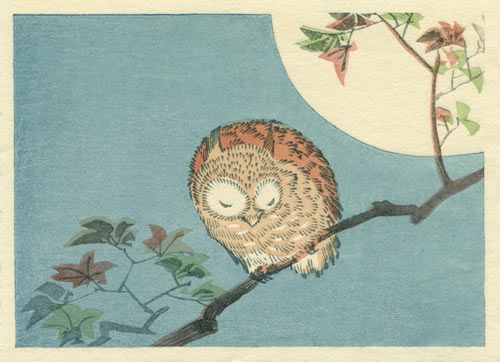 Mokuhankan Catalogue : Owl in Moonlight